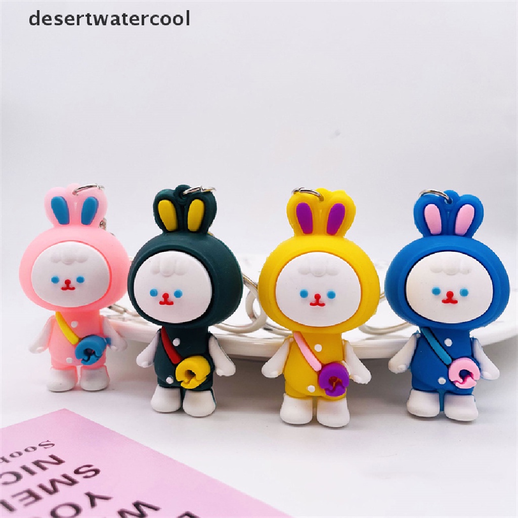 Deid Tahun Baru Kartun Kelinci Gantungan Kunci Fashion Tas Liontin Kecil Gadis Lucu Gantungan Kunci Mobil Pasangan Hadiah Martijn