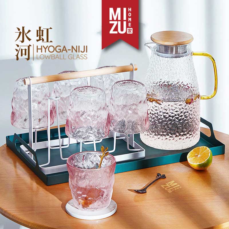 Jual Mizu Hyoga Niji Lowball Glass Whiskey Glass Gelas Kaca Whisky On The Rocks Gelas Air Minum 8331