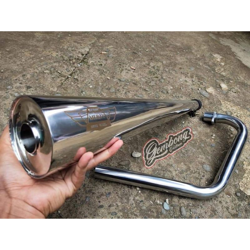 Knalpot Binter Merzy KZ200 Fullsystem Logo Merzy