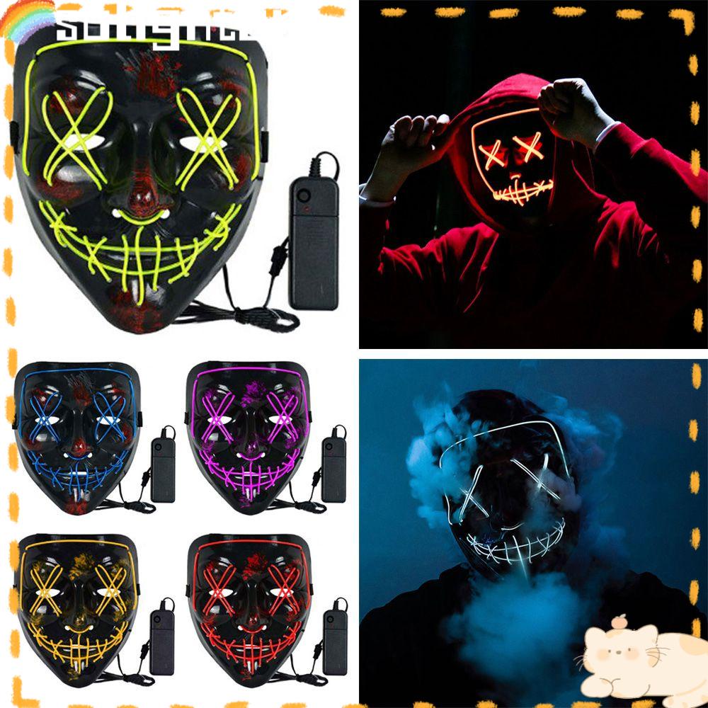 Solighter Halloween Alat Peraga Cosplay Lucu Dekorasi Pesta Lampu LED