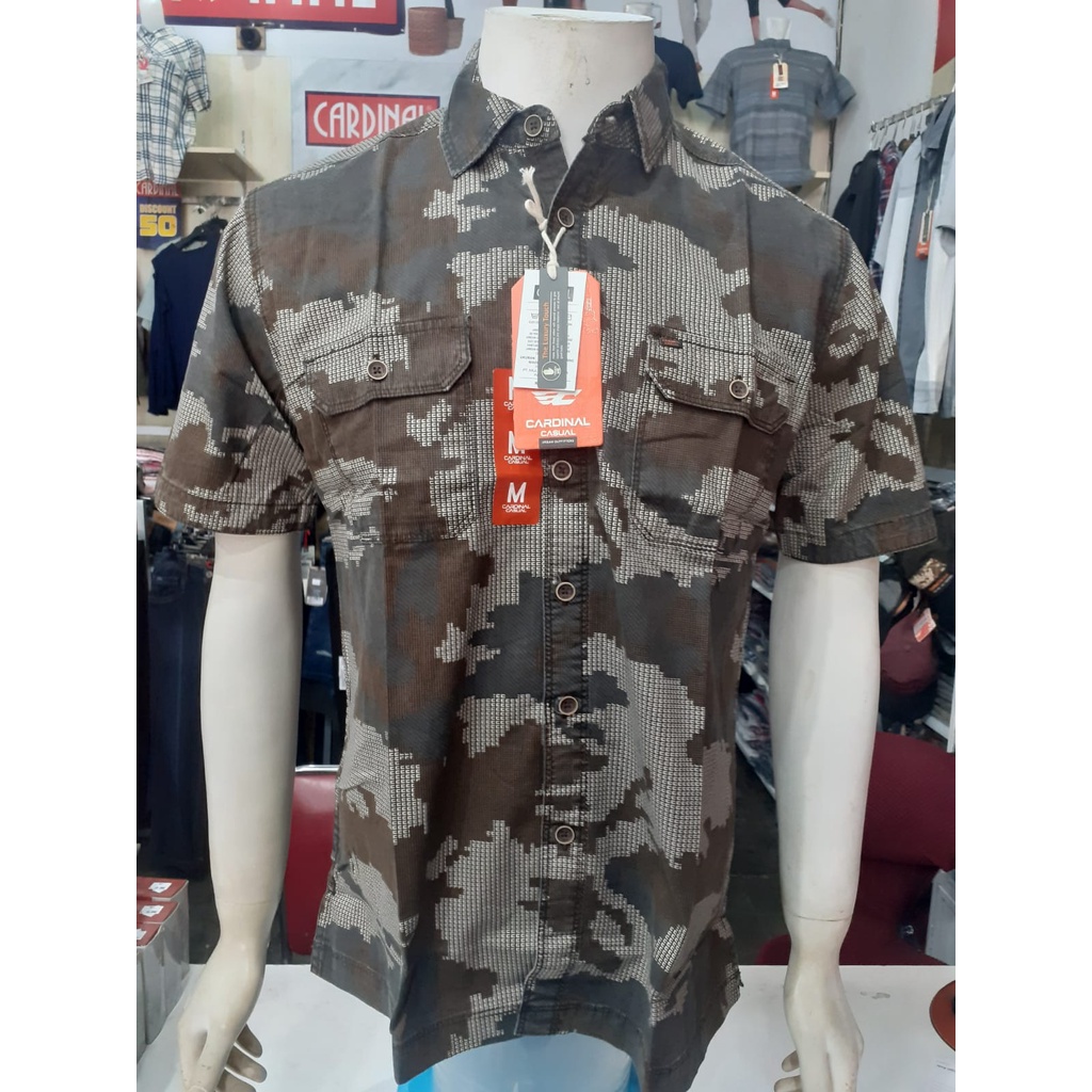 Kemeja Pria / Hem Pria  Lengan Pendek / Lengan Panjang Casual Adventure Cardinal Original Model Terb