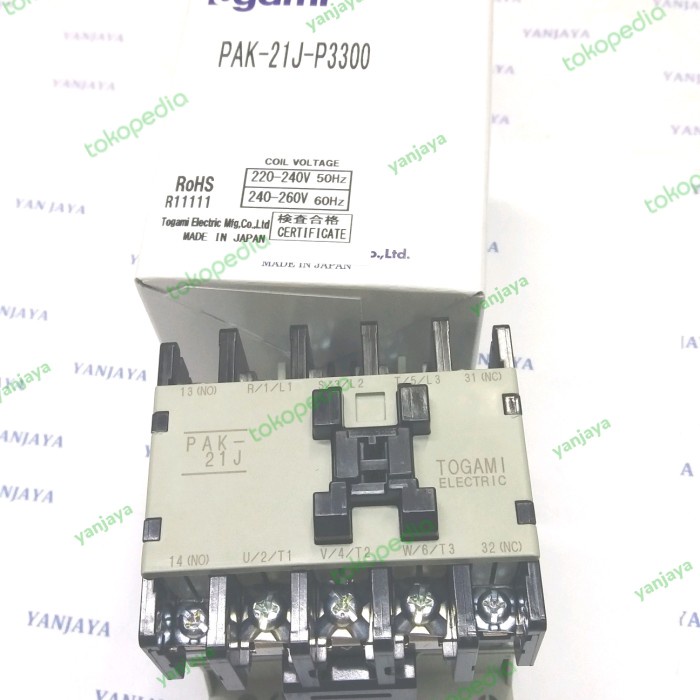 kontaktor togami pak 21j 220v