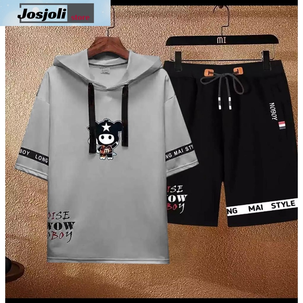 JOSJOLI_STORE/Stelan Hoodie Oise/Satu Stel Atasan dan Bawahan Pria Dewasa/Fit M to XL