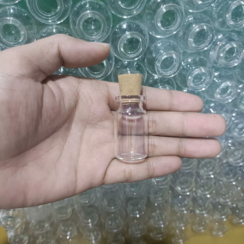 Botol Hias 6ml Tutup Gabus / Botol Kaca 6ml tutup kayu