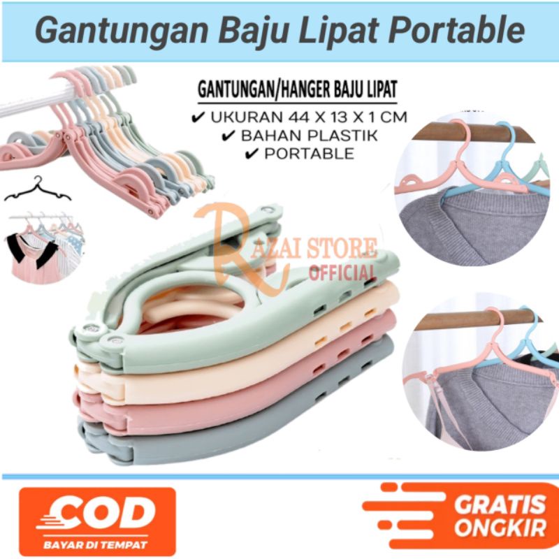 Hanger Baju Portable Gantungan Baju Serbaguna Gantungan Baju Portable 2in1