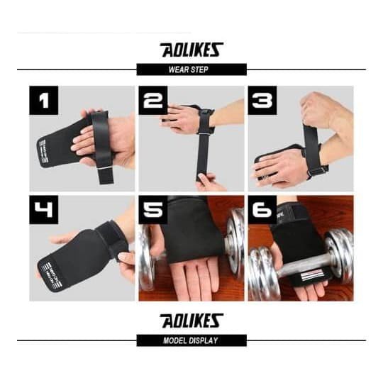 (COD) AOLIKES 7639 Hand Wrist Band - Hand Straps Strap Pull Up Belt Grip