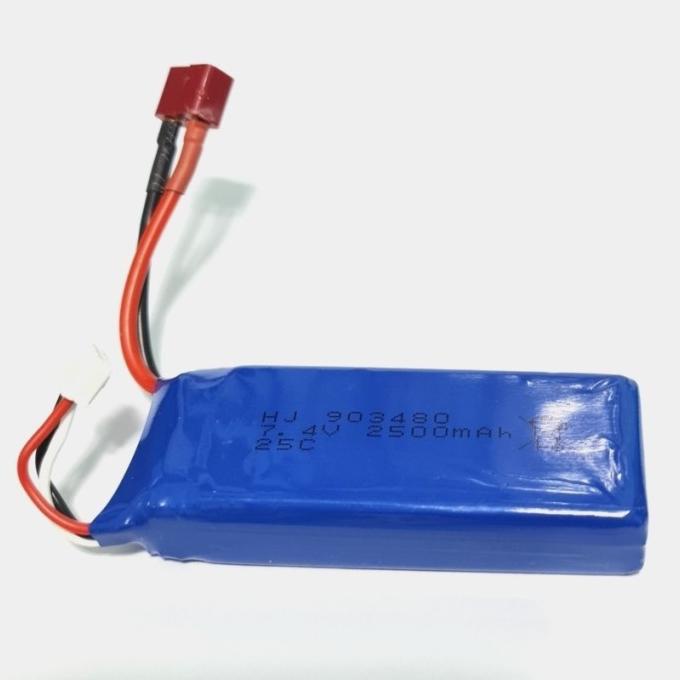 battery baterai lipo 7,4V 2S cell 2500mah T plug Syma wltoys rc drone