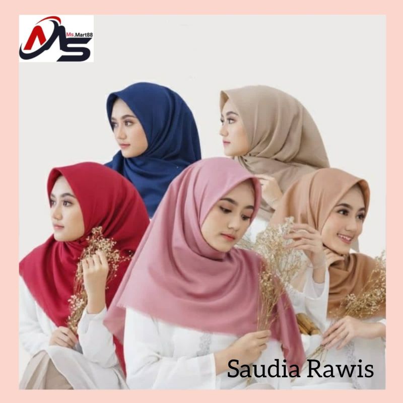 Saudia Rawis / Hijab Saudia Rawis Segi Empat Premium