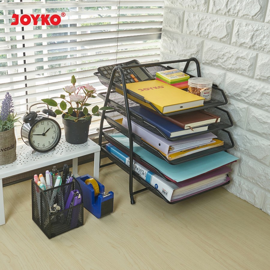 Document Letter Paper Tray Rak Besi 5 Tier Tingkat Susun Joyko DT-41