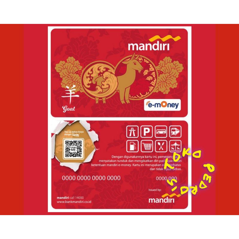 eMoney Mandiri Shio Kambing (Goat) ORI /Like eTOLL Tapcash Flazz or Brizzi