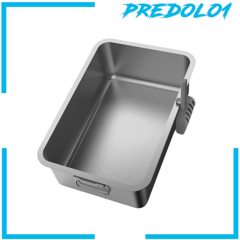 [Predolo1] Kitten Cat Litter Box Stainless Steel Dengan Sekop Awet Semi Tertutup