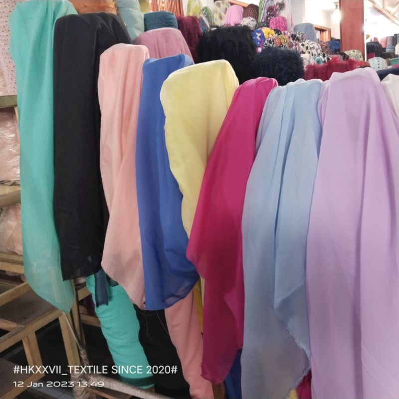 kain organza crinkel crepe limited stok | harga per 1 meter