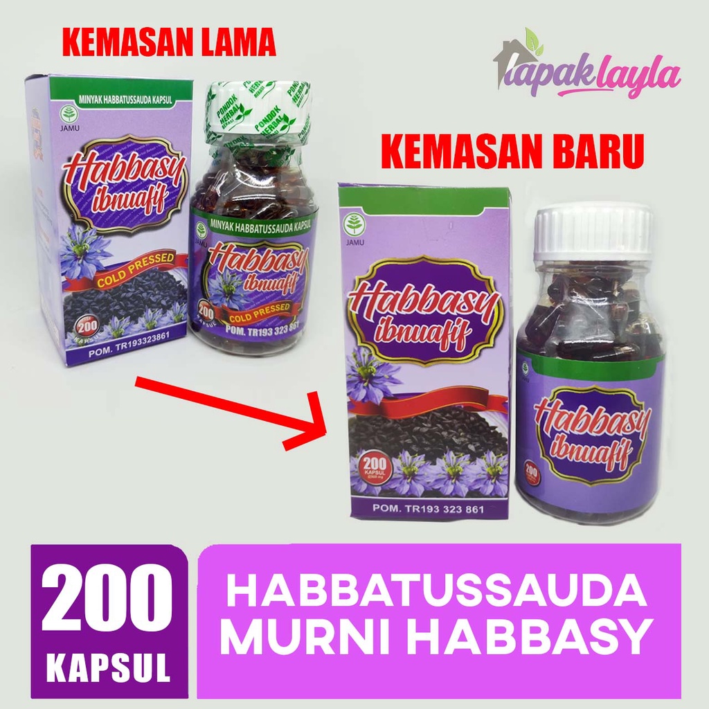 Habbatussauda Kapsul Habbasy 200 kapsul Jinten Hitam Immune booster