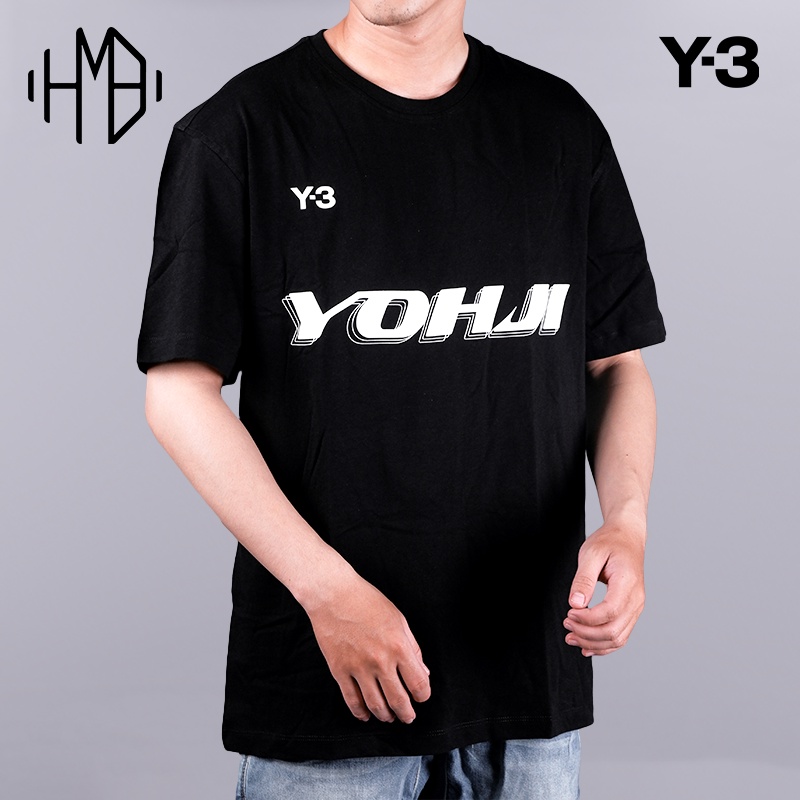 Adidas Y3 Yamamoto Logo Yohji Graphic Tee Black