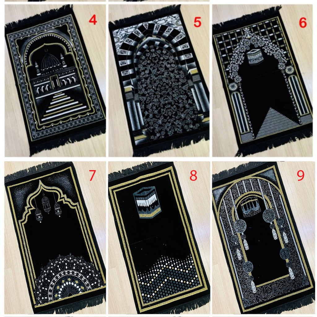 Paket Souvenir Sajadah Armaan Black Edition + Tasbih Souvenir Parcel