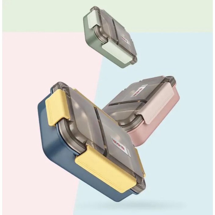 Kotak Makan Stainless TEDEMEI Transparant Ekslusif 1100ml BPA FREE 6592 1100ml