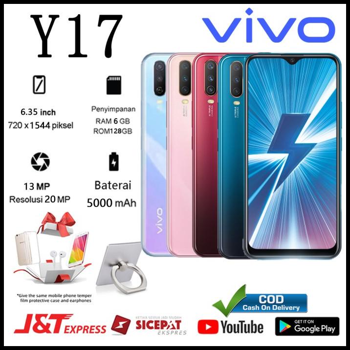Hp Vivo Y17 Ram 6/128Gb Smartphone 6.35 Inches 20Mp+13Mp Handphone