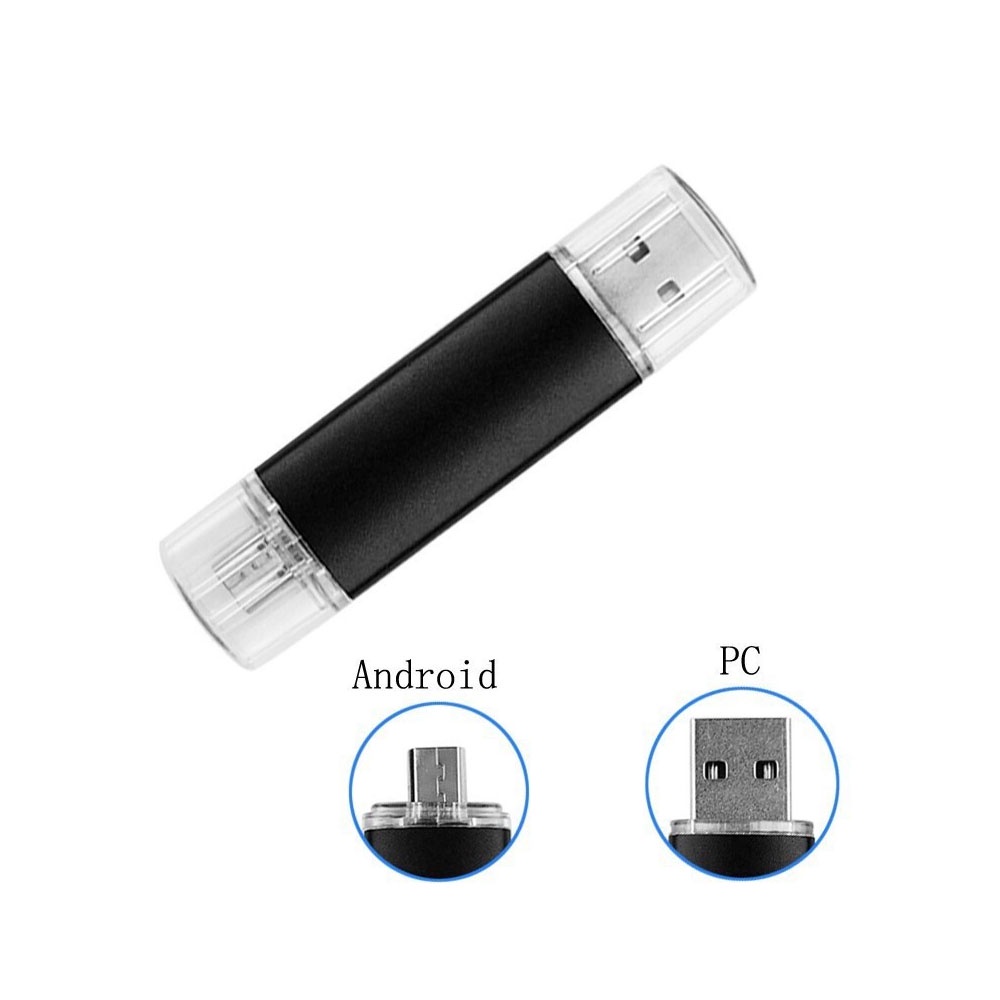 Flashdisk 2 in 1 Dua Sisi 4 GB / 8GB / 16 GB / 32 GB Flash Drive OTG Penyimpan Data Dual USB