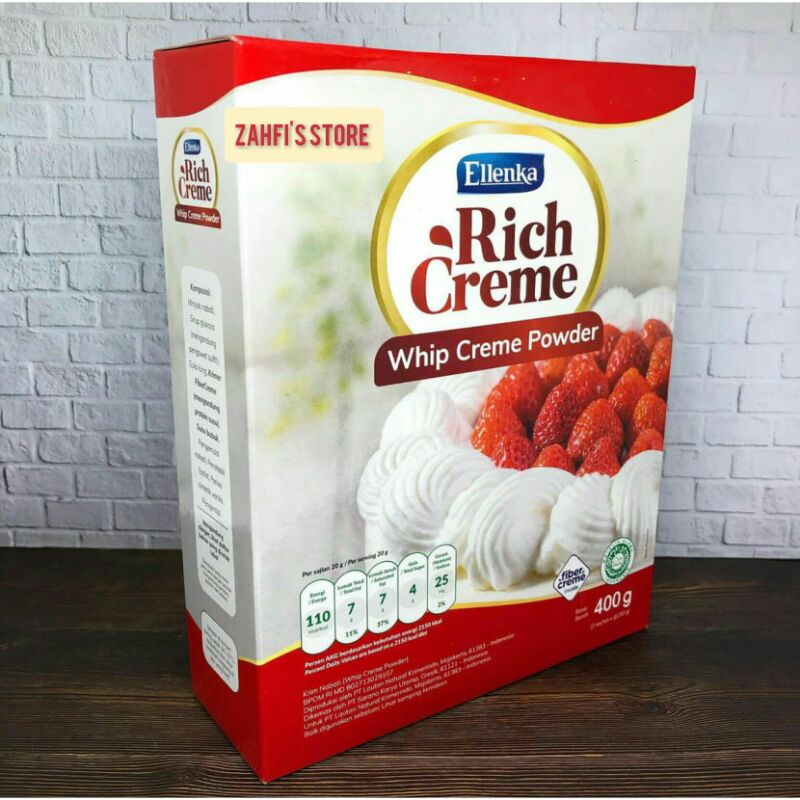 

Whip cream bubuk Rich Creme 200gr dan 400gr