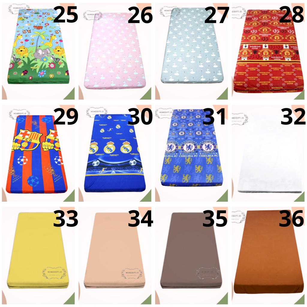 Custom Ukuran Sprei/Sarung Kasur Resleting Terlaris 70x200x5 s/d 120x200x30