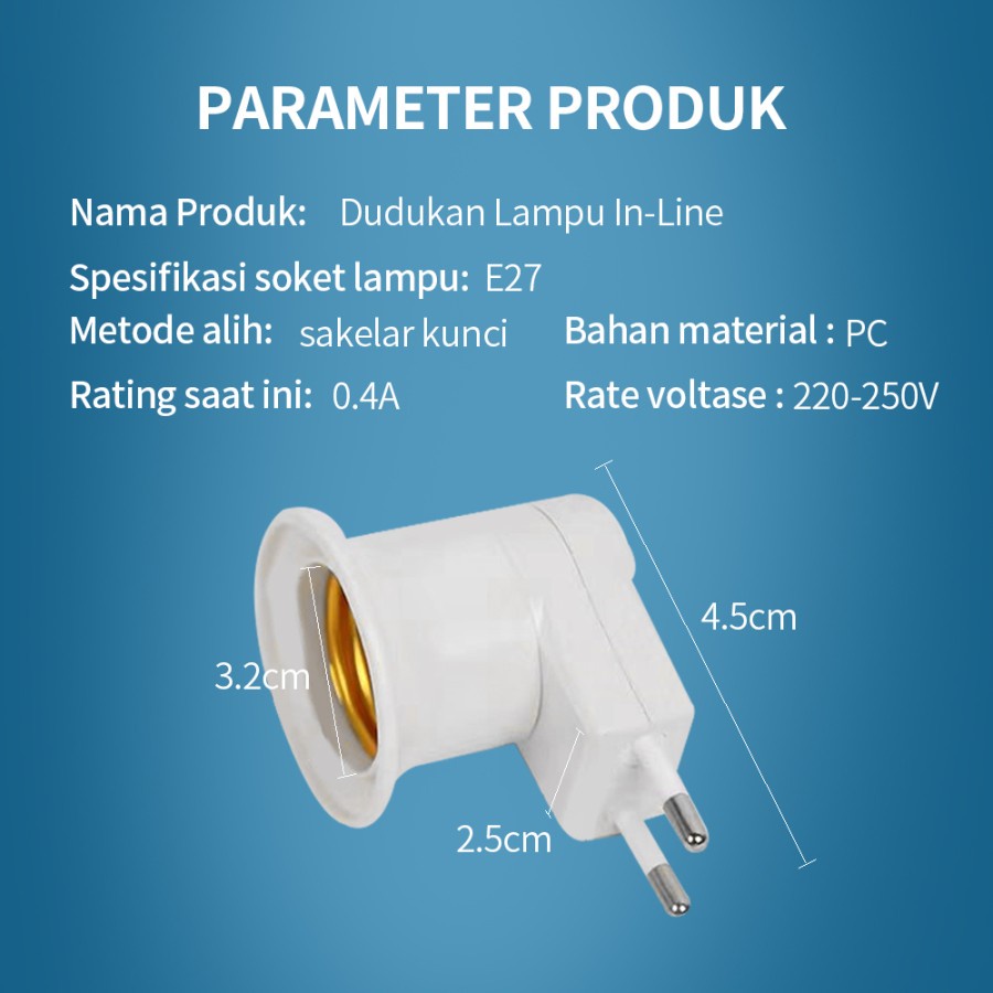 Fitting Colok Lampu Tidur Fitting Lampu saklar On Off E27