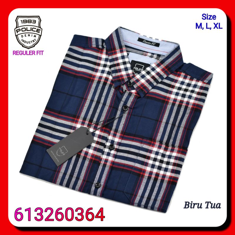Kemeja Casual Pria Police Denim Industry 613260364 Lengan Pendek