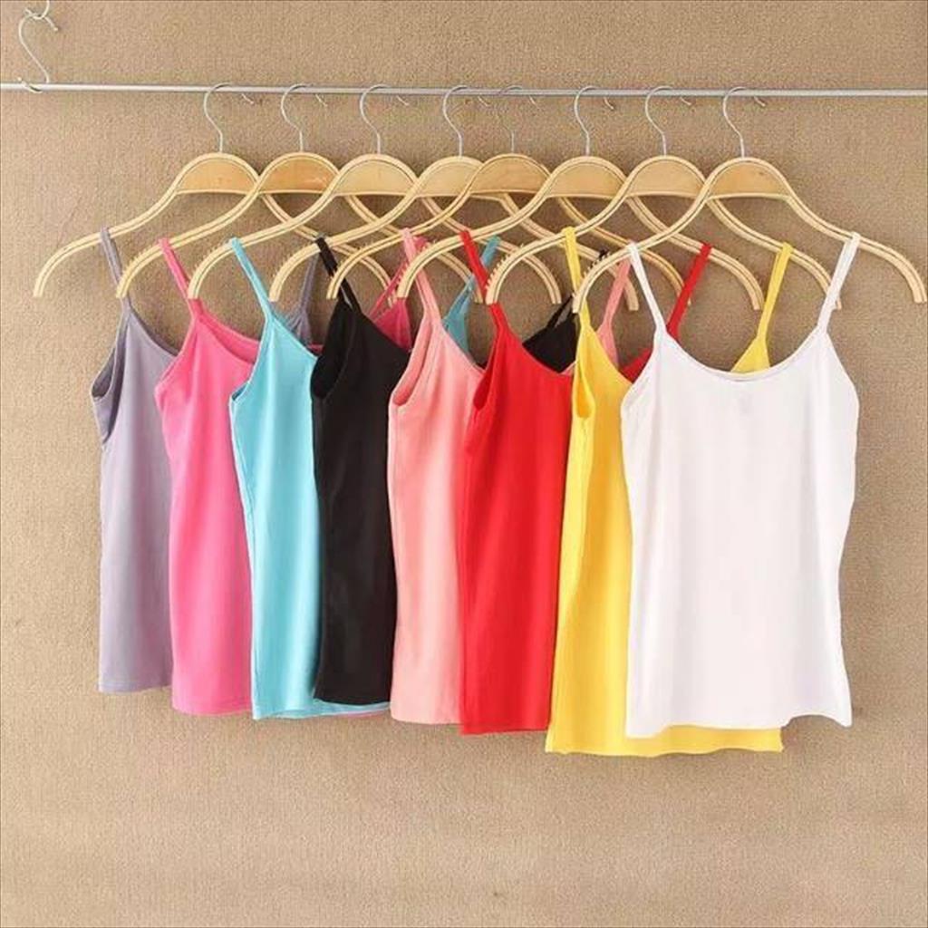 OTS 185 - Basic Tank Top Premium Simple  Dewasa Tali Kecil Daleman wanita