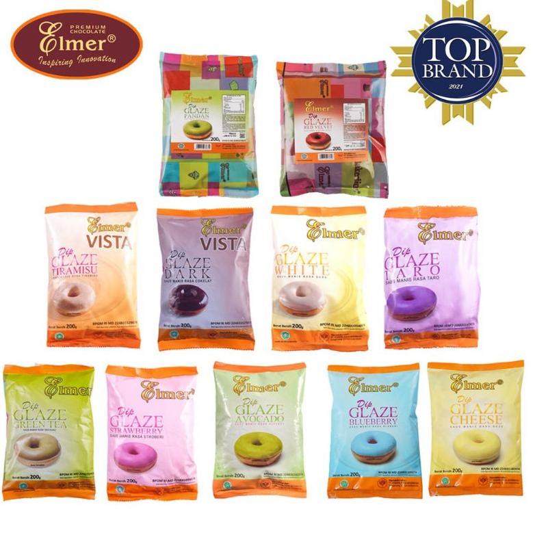 

RBKLG10036 DIP GLAZE ELMER SAUS CAIR TOPPING CELUPAN DONAT alpukat blueberry cheese keju 200gr