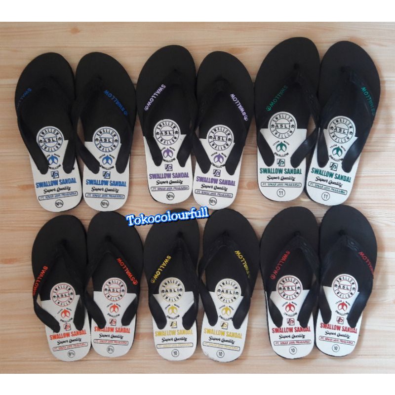 Khusus Grosir 6 pasang sandal swallow RETRO MALE