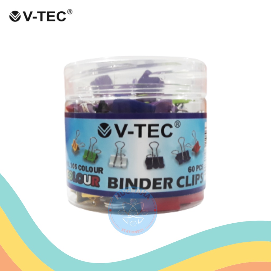

BINDER CLIP V-TEC 111 WARNA (1 BOX)