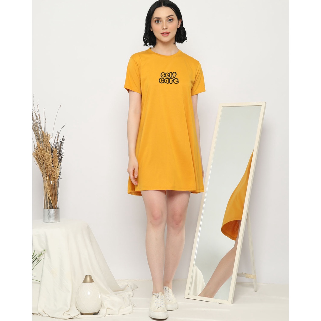 YOURSTYLE1119 - BASIC MINI DRESS SELF CARE TUNIK OVERSIZE TSHIRT KEKINIAN OVERSIZE