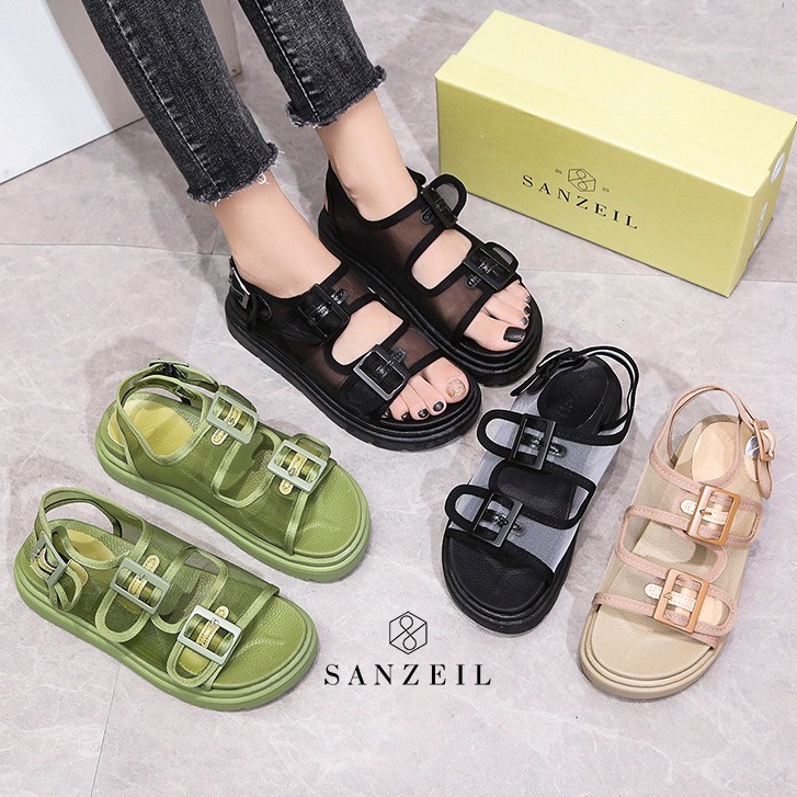 0010 Sanzeil Strappy - Sepatu Strap Wanita Import Terbaru