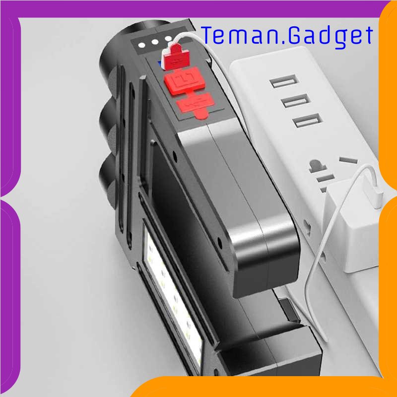 TG-SNT LINTEMAS Senter LED Flashlight Torch USB Rechargeable 3 XPE COB - DT12