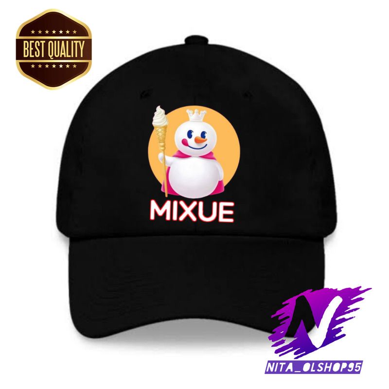 topi baseball anak eskrim mixue karakter