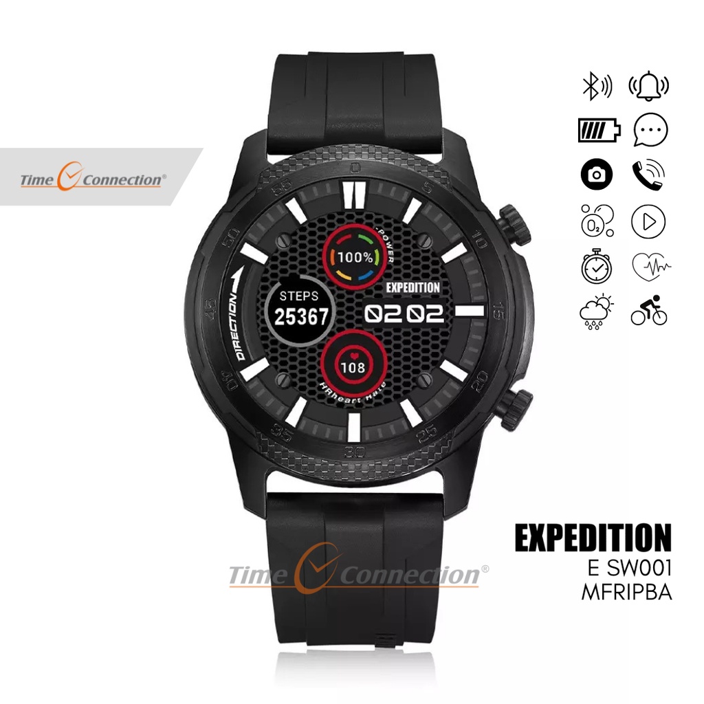 Expedition Smart Watch E SW001 MFRIPBA Hitam Original / Jam Tangan Pria Wanita Digital Bluetooth