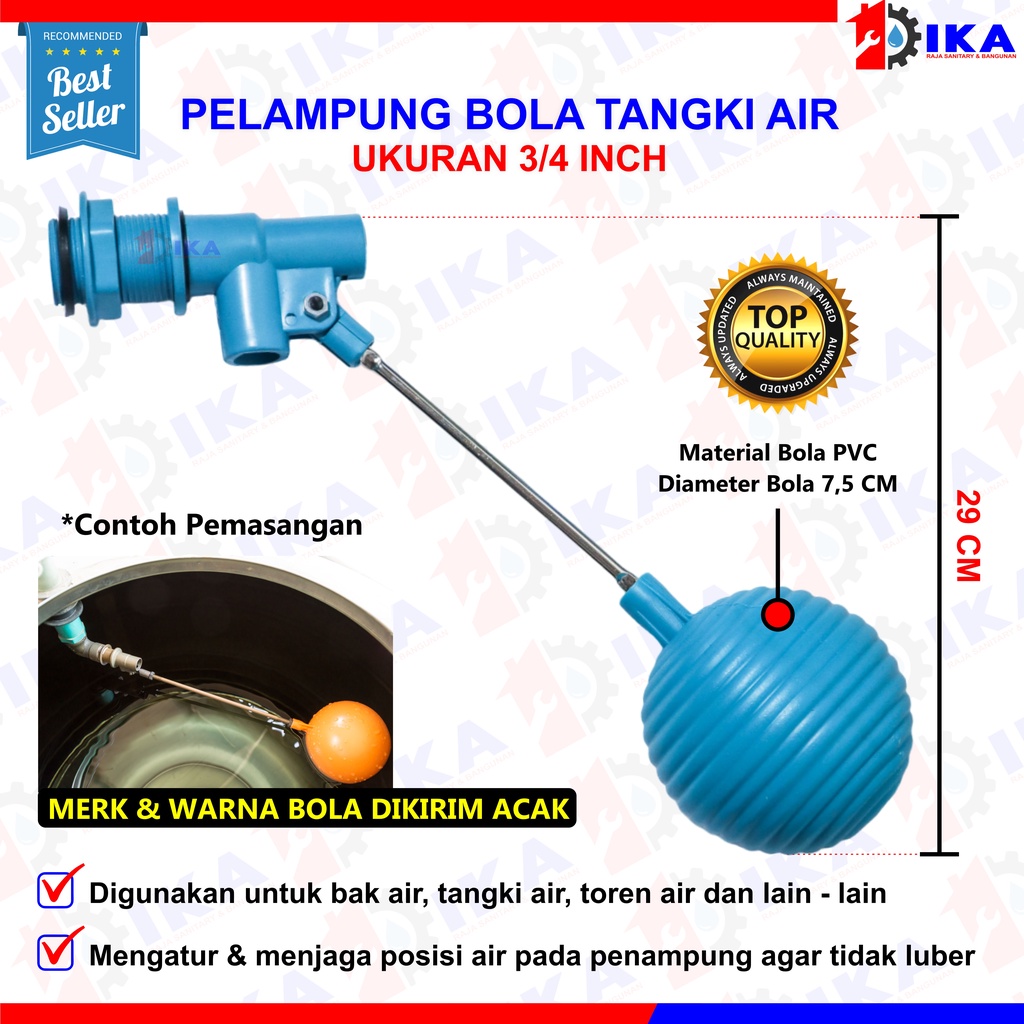 PELAMPUNG AIR OTOMATIS MURAH  1/2&quot; 3/4&quot; KRAN AIR OTOMATIS PELAMPUNG BOLA PVC MIRIP SUNMATIC TERMURAH