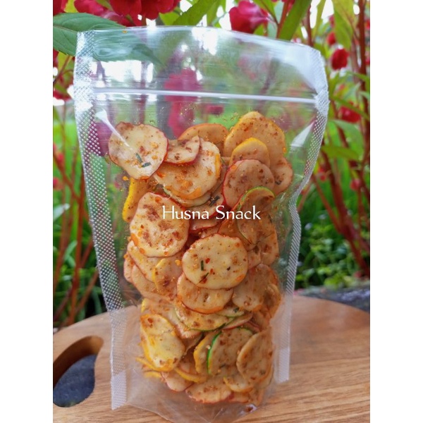 

Kerupuk seblak bantet Husna | pedas daun jeruk kemasan pouch 100gram