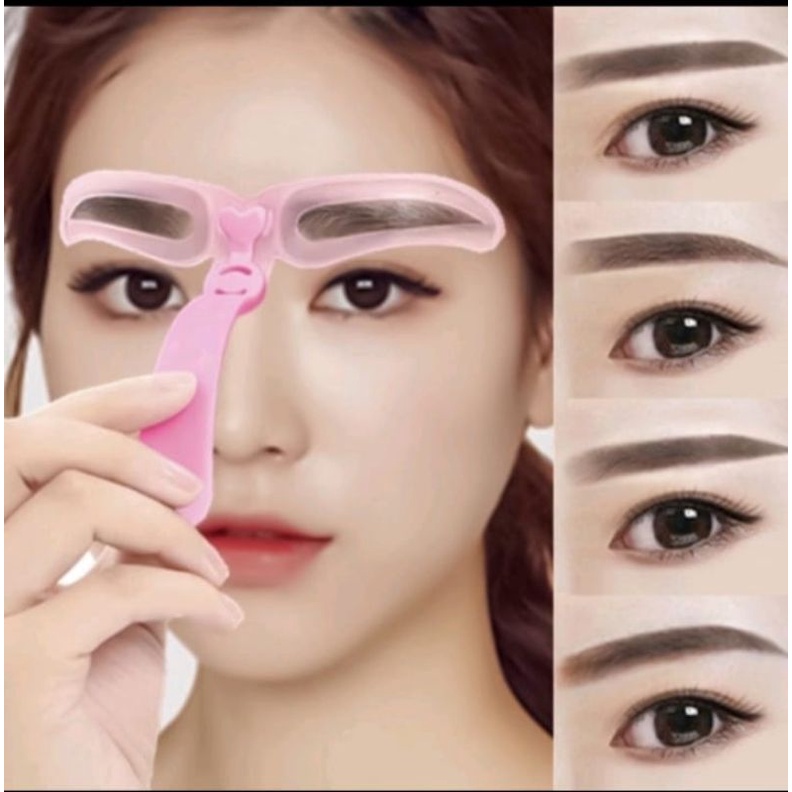 Cetakan Alis Eyebrow Isi 4 Model Eyebrow Ruler Card Set 4 Pcs Cetakan Alis Card Dengan Tali