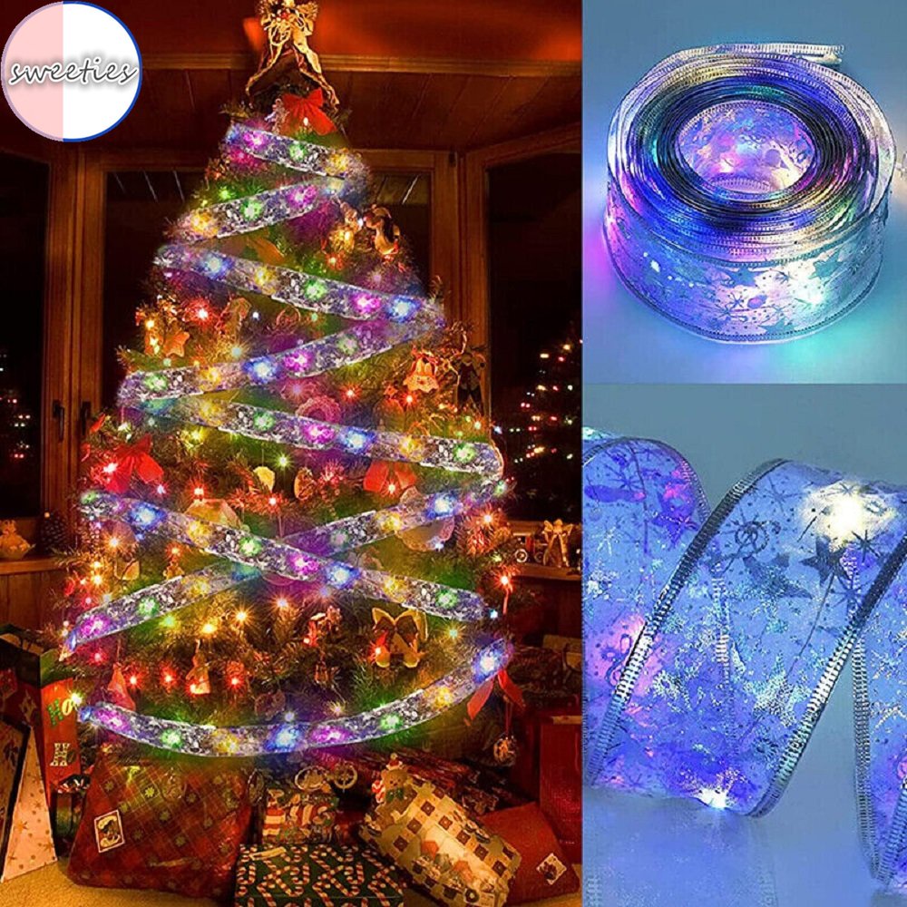 5m Rumah Buket Natal DIY LED Pita Cahaya Hias Kamar Tidur Warna Cahaya Kedip String Light decor