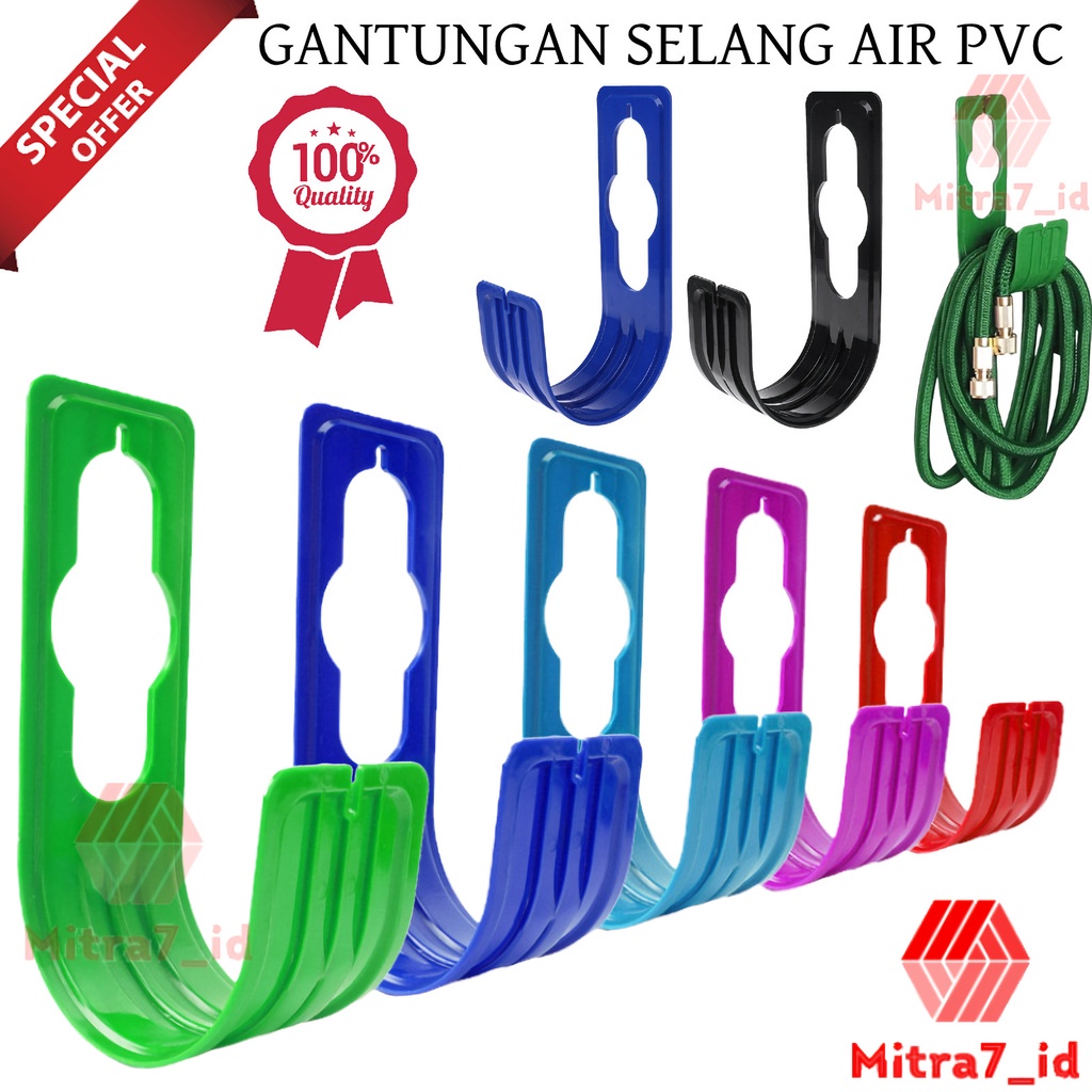 [M7] GANTUNGAN SELANG AIR TAMAN PVC / HOLDER SELANG AIR / HOSE HANGER / GANTUNGAN SELANG AIR CUCI MOBIL SERBAGUNA