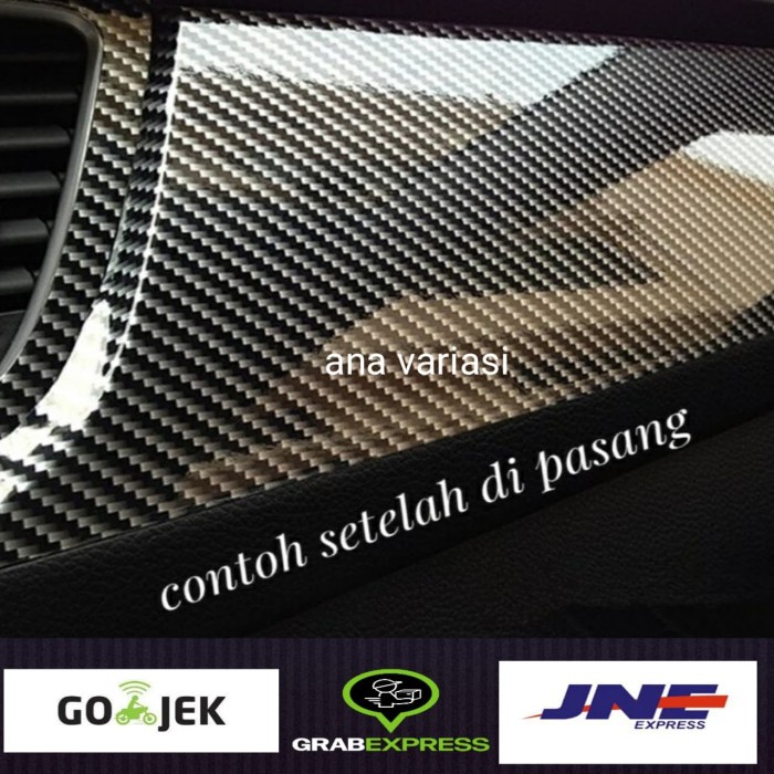 

TERLARIS | sticker skotlet carbon motor mobil kevlar 5D ukuran L100 x P 100 - Silver