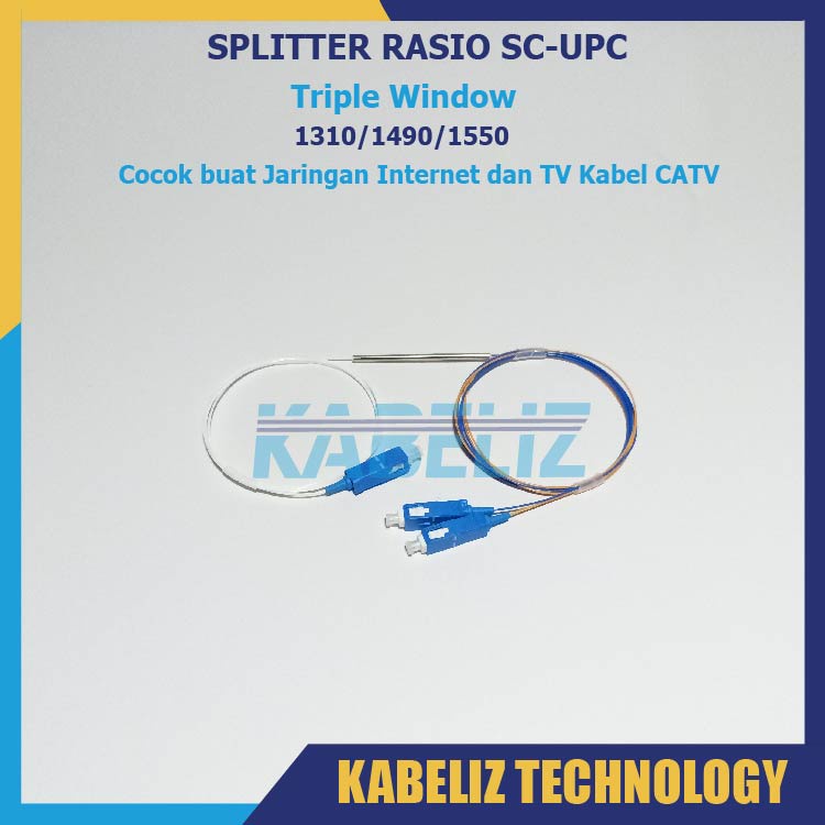 Splitter ratio 10:90 splitter ratio 1x2 fbt Three window spliter rasio 1:2 coupler ftth catv fiber optic sc upc murah