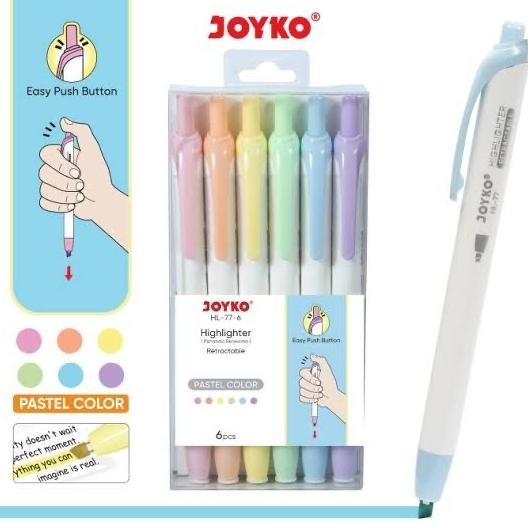 

stabilo pastel color joyko HL-77-6 isi 6pcs