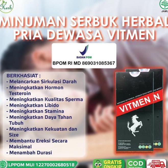 VITMEN Herbal Kuat Tahan Lama BPOM Original Mengatasi Ejakulasi