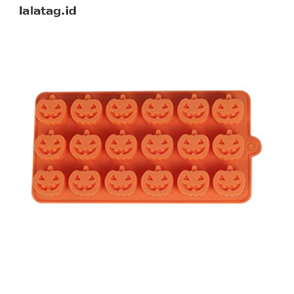 [lalatag] 18lubang Cetakan Labu Silikon Mini Halloween Untuk Syukuran Pumpkin Cokelat Gummies Permen Natal Permen Dekorasi Kue [ID]