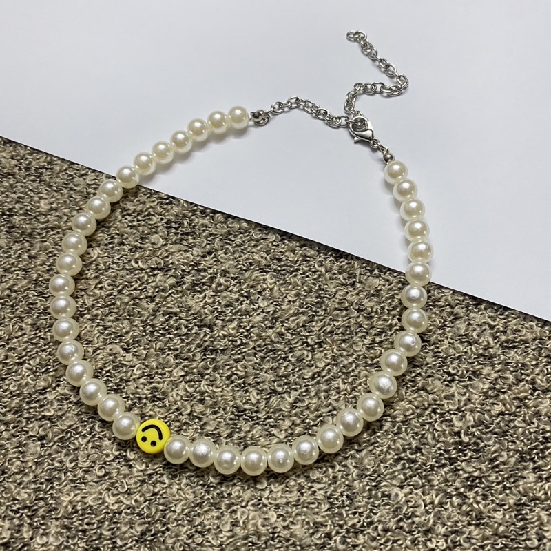 Pearl Necklace / Pearl Smile Necklace Polos / Kalung Choker / Choker Necklace