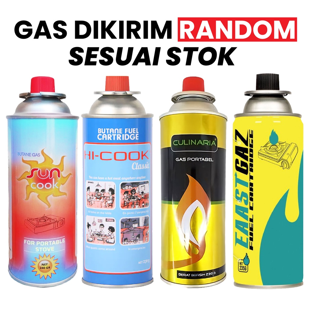 DBEST - Kompor Camping Gas Kotak Mini Portabel Stove Mini Alat Masak Gunung Free 1Tabung Gas Hi Cook + Tas