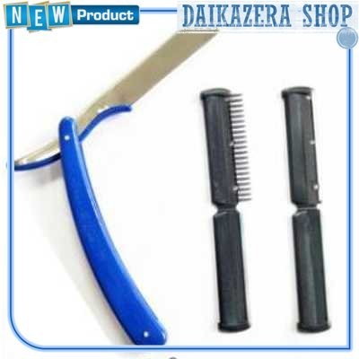 Pisau Cukur Lipat Barber Razor Shaving Knife - Biru