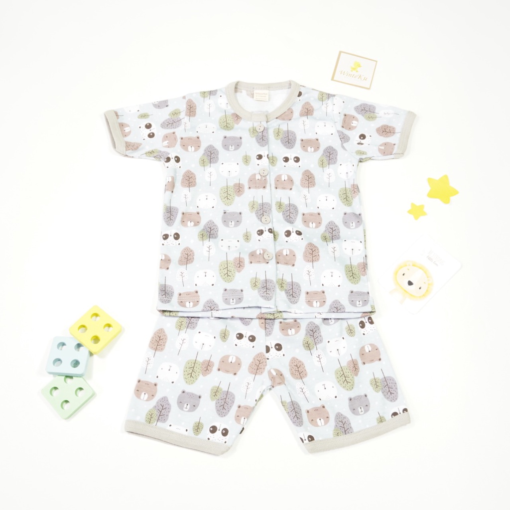 WINTEKU Basic SET Kids and Baby- Setelan PENDEK Anak dan Bayi BOY Safari