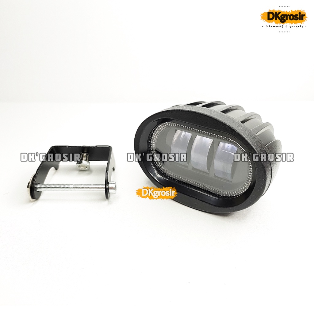 Lampu Tembak Sorot Putih 3 mata Lensa 4D + Senja Biru, Merah - Lampu Tembak LED